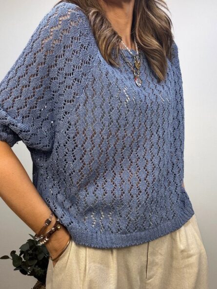Jersey Cuadro calado. - Imagen 4