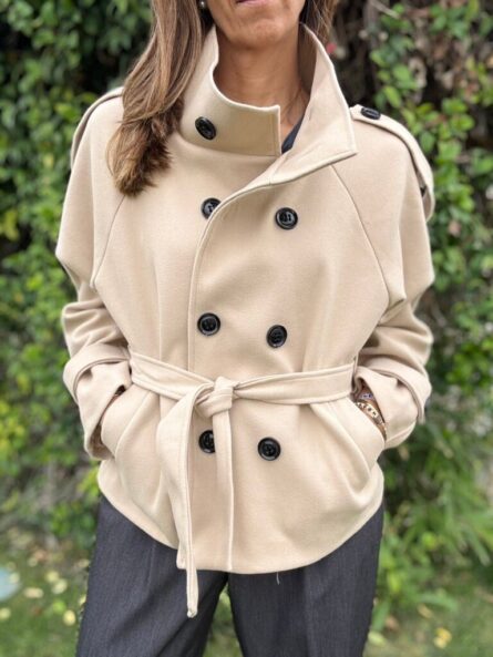 Trench paño beige - Imagen 2