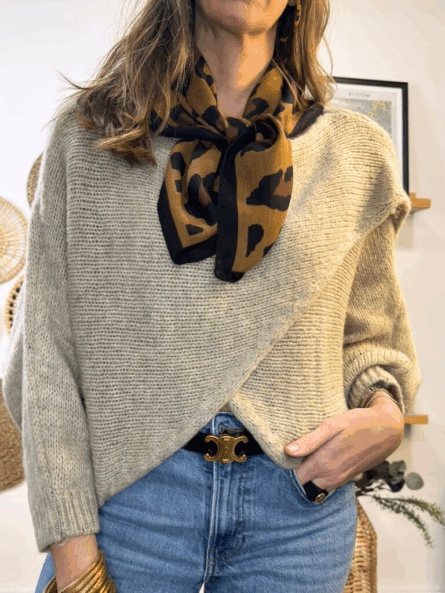 Jersey poncho cruzado - Imagen 5