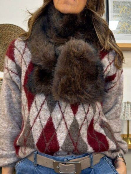 Estola pelo color visón