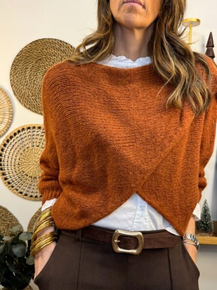 Jersey poncho cruzado - Imagen 3