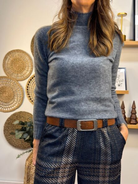 Pantalón René cuadro gris /azulado ( Producto por tallas) - Imagen 2