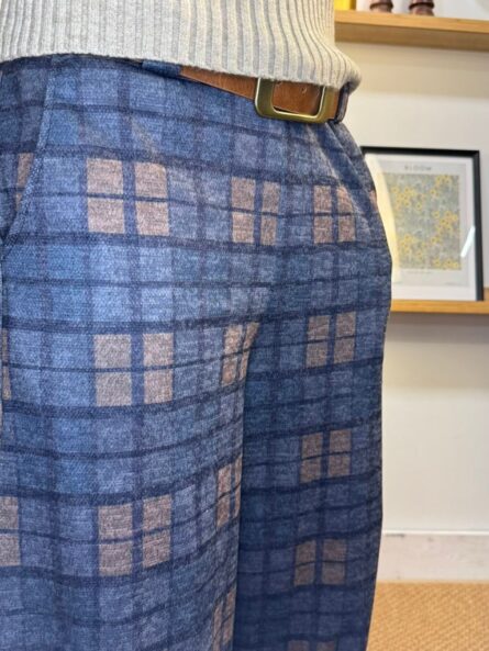 Pantalón Bour azul / camel - Imagen 3