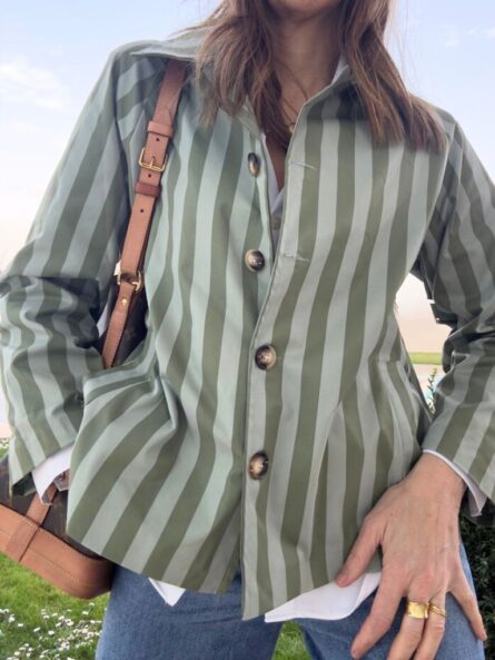 Gabardina rayas corta - Imagen 2