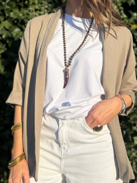 Camiseta over básica cuello redondo. - Imagen 2