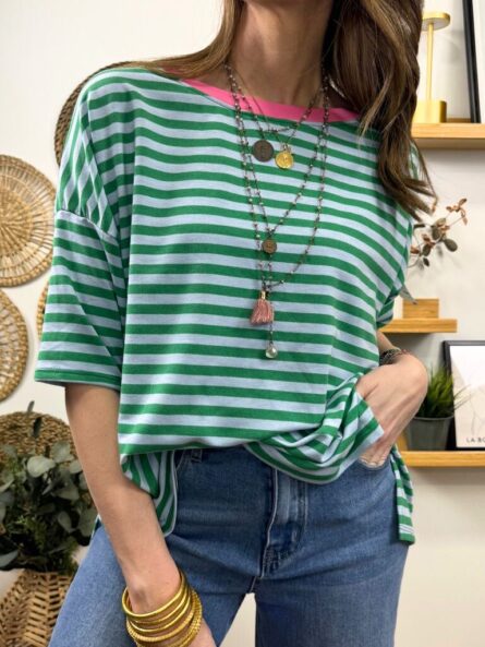 Camiseta Over rayas - Imagen 4