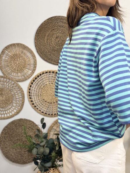 Camiseta rayas,manga codo. - Imagen 3