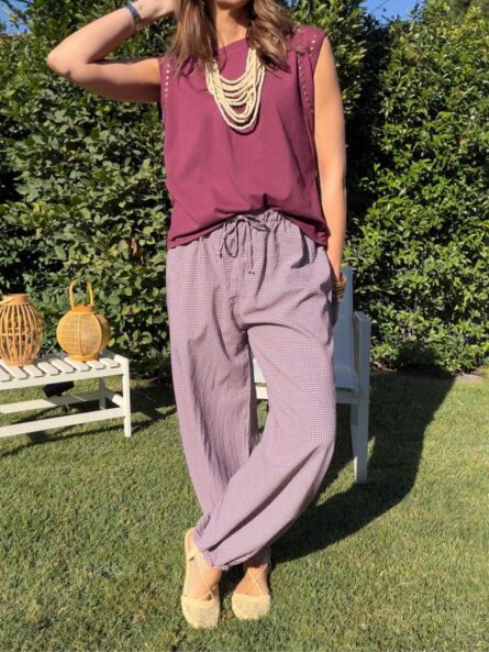 Pantalón bombacho Vichy - Imagen 3