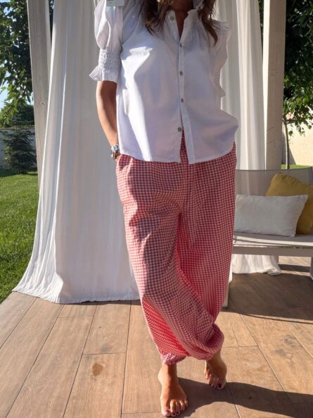 Pantalón bombacho Vichy clásico - Imagen 2